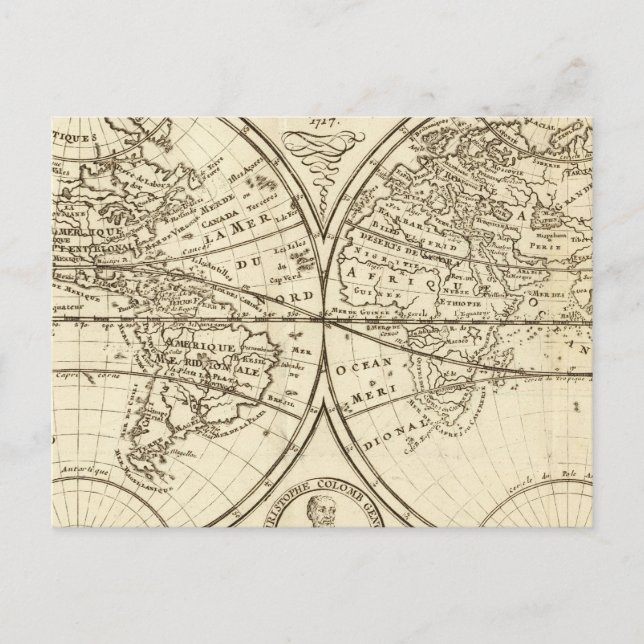 Postal Mapa Mundial 4 (Anverso)