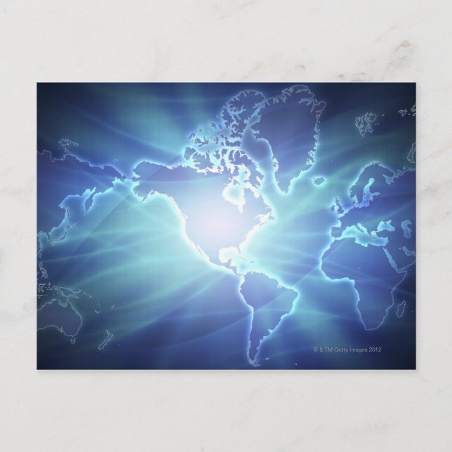 Postal Mapa mundial 6 (Anverso)