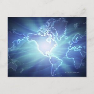 Postal Mapa mundial 6