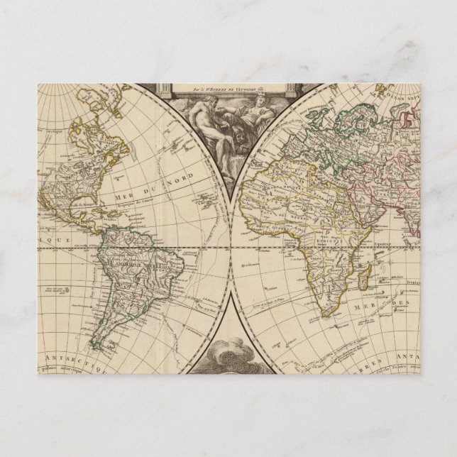 Postal Mapa mundial 9 (Anverso)