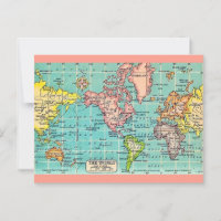 Mapa Mundial Antiguo Colorido