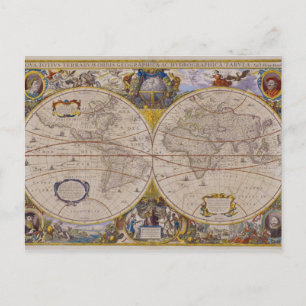 Postal Mapa Mundial de Antigüedades 2
