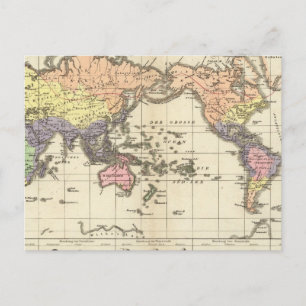 Postal Mapa mundial de estilos de ropa