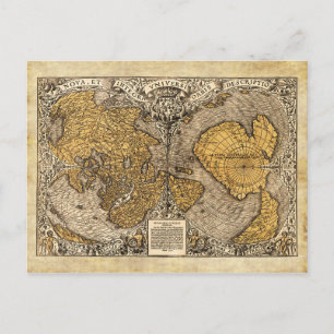 Postal Mapa mundial de Orontius Finaeus, 1531