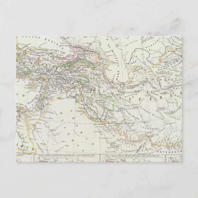 Postal Mapa Mundial del Hemisferio Oriental (Anverso)