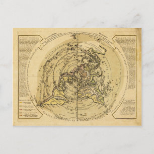 Postal Mapa Mundial del Polo Norte (1756)