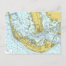 Mapa Náutico de la Isla de Sanibel en Florida