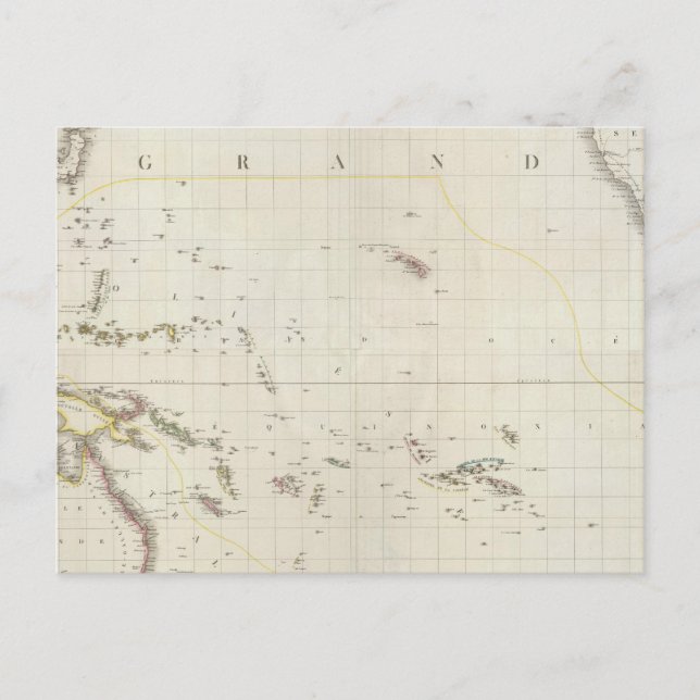 Postal Mapa norteamericano del Pacífico (Anverso)