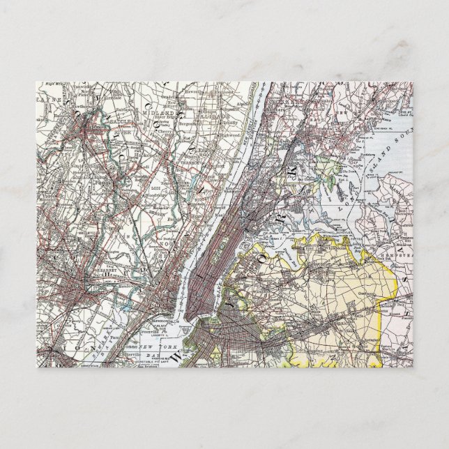 Postal Mapa: Nueva York, 1906 (Anverso)