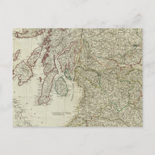 Postal Mapa nuevo y correcto de Escocia
