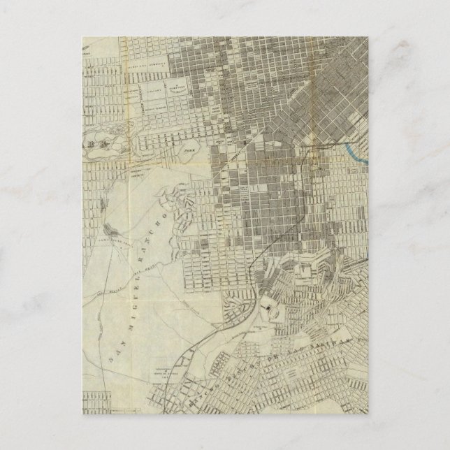 Postal Mapa oficial de la ciudad de Bancroft en San Franc (Anverso)