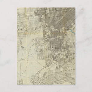 Postal Mapa oficial de la ciudad de Bancroft en San Franc