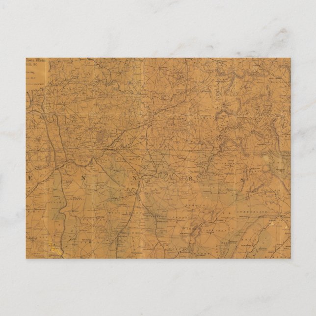 Postal Mapa oficial de Lloyd del estado de Tennessee (Anverso)