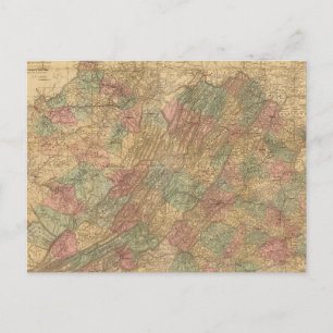 Postal Mapa oficial de Lloyd del estado de Virginia
