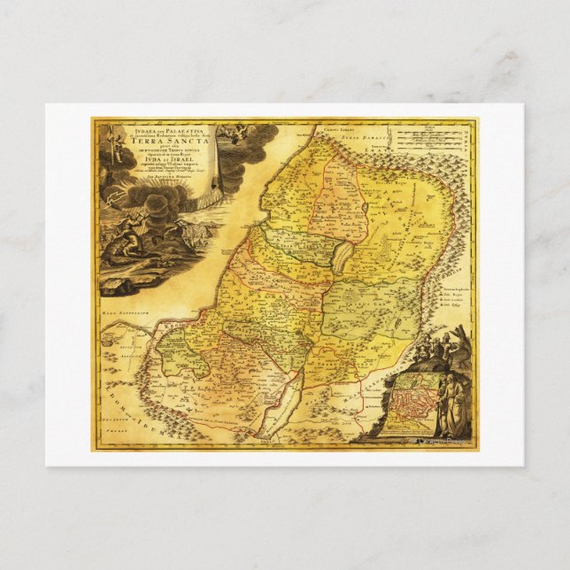 Postal Mapa Panorámico de Palestina 2 (Anverso)