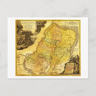 Postal Mapa Panorámico de Palestina 2