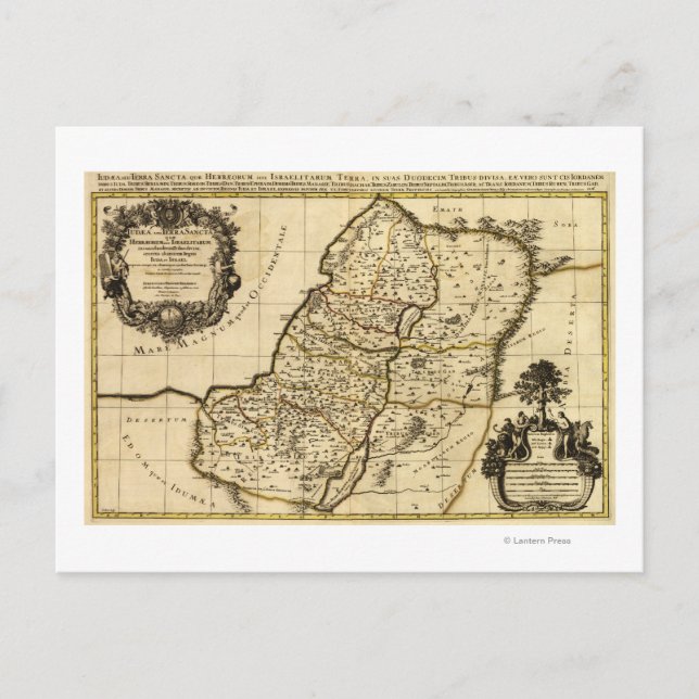 Postal Mapa Panorámico de Palestina 2 (Anverso)