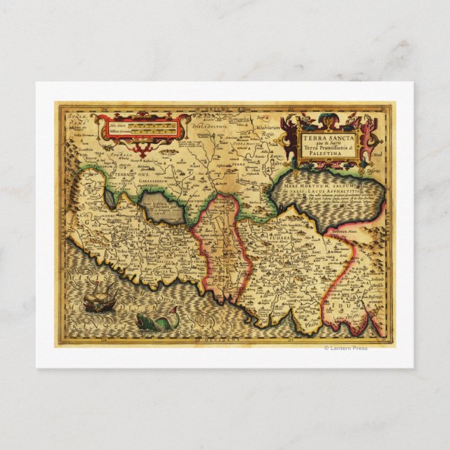 Postal Mapa Panorámico de Palestina 5 (Anverso)