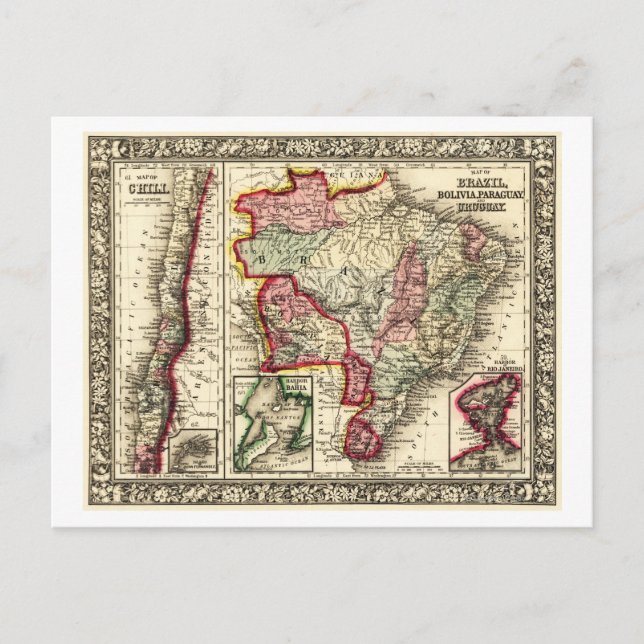 Postal Mapa Panorámico de Sudamérica 2 (Anverso)