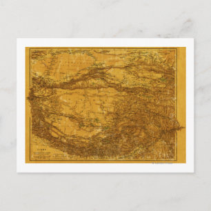 Postal Mapa Panorámico del Tíbet2