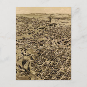 Postal Mapa pictórico de Fort Worth TX (1891)
