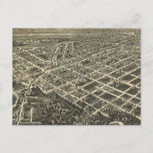 Postal Mapa pictórico vintage del Monte Rocky NC (1907)