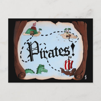 Postal Mapa pirata