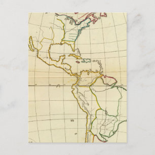 Postal Mapa plano de Estados Unidos