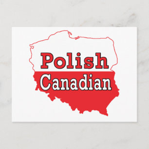 Postal Mapa polaco de Canadá