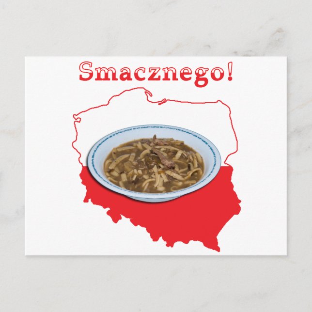 Postal Mapa polaco de Czarnina Smacznego (Anverso)
