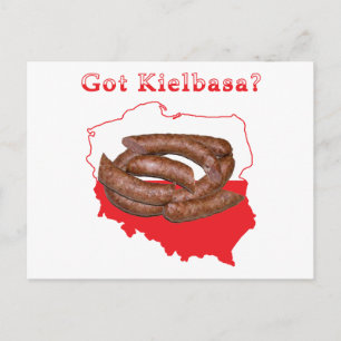Postal Mapa polaco de Kielbasa