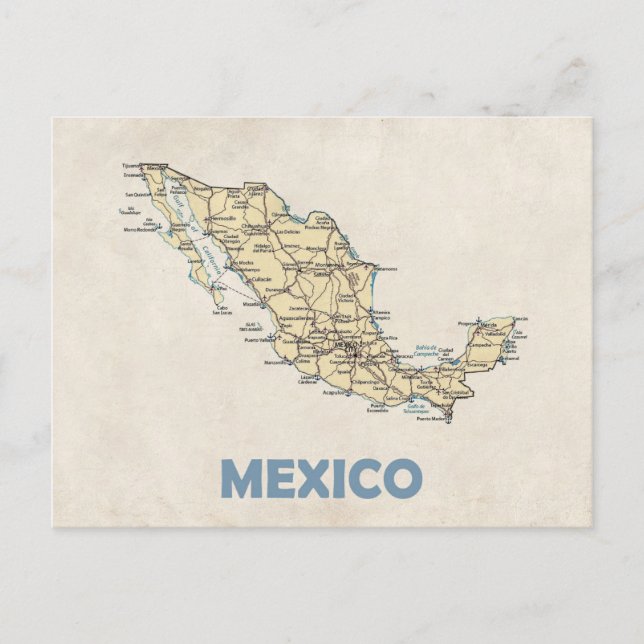 Postal MAPA POSTCARDS (H) (H) México (Anverso)