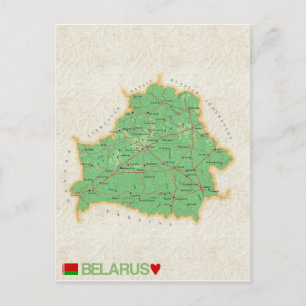 Postal MAPA POSTCARDS (HB) Bielorrusia