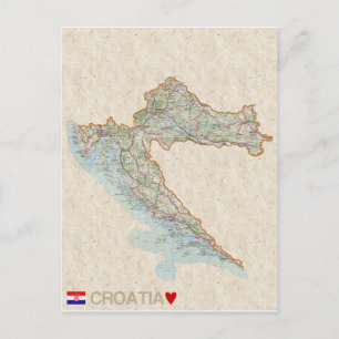 Postal MAPA POSTCARDS (HB) (HB) Croacia
