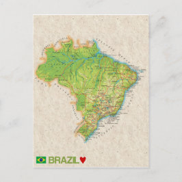 Postal MAPA POSTCARDS (HH) Brasil