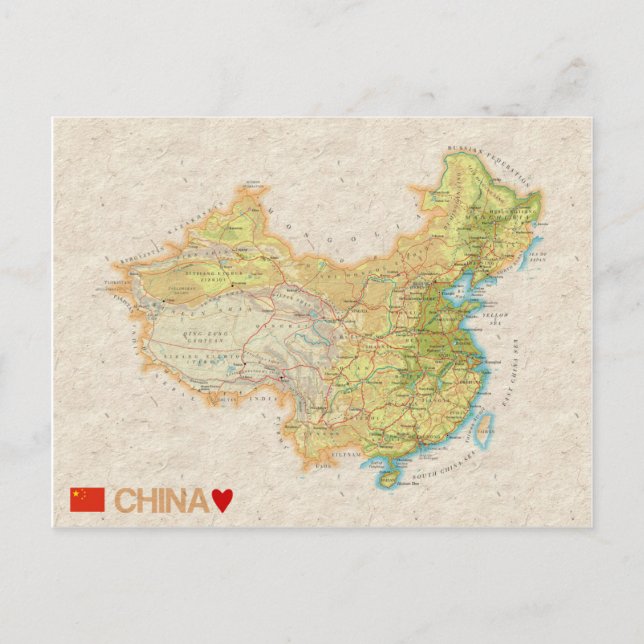 Postal MAPA POSTCARDS (HH) China (Anverso)