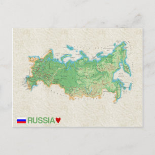Postal MAPA POSTCARDS (HH) Rusia