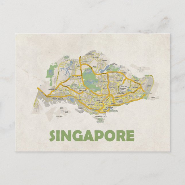 Postal MAPA POSTCARDS (HH) Singapur (Anverso)