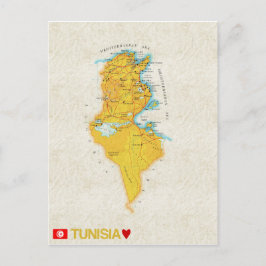 Postal MAPA POSTCARDS (HH) Túnez