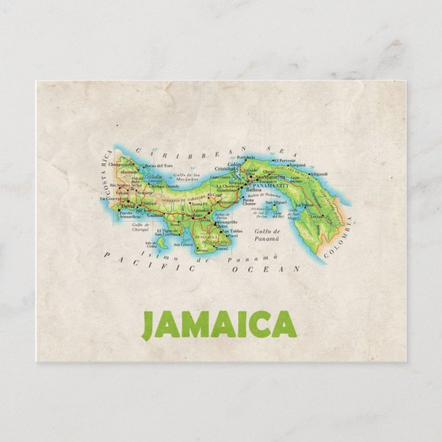 Postal MAPA POSTCARDS (Jamaica) (Anverso)