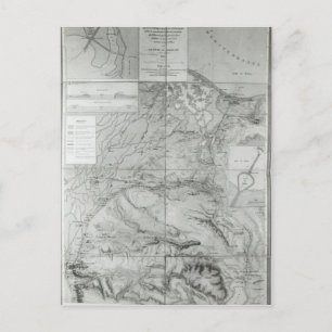 Postal Mapa preparatorio del Canal de Suez, 1855