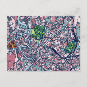 Postal Mapa Roma Italia