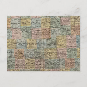 Postal Mapa seccional de Iowa