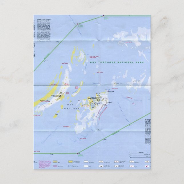 Postal Mapa seco de Tortugas (Anverso)