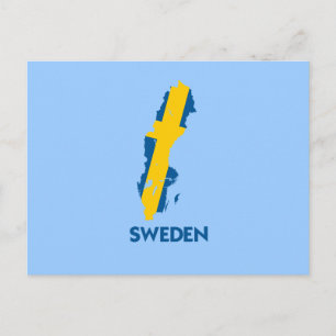 POSTAL MAPA SUECIA