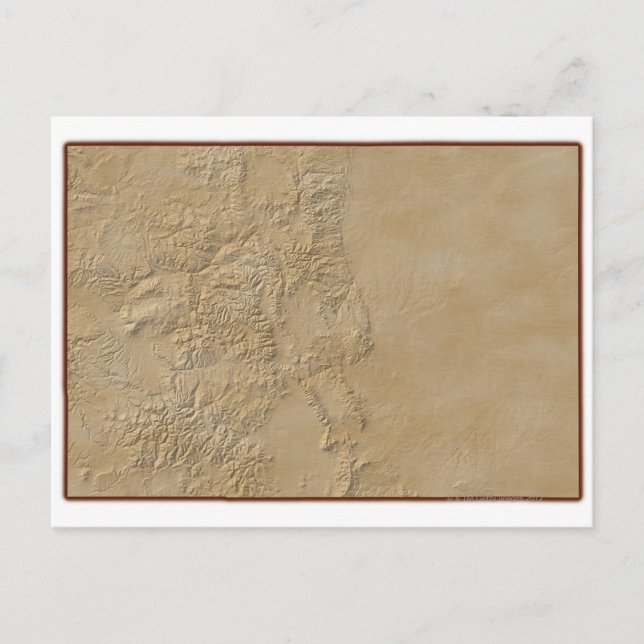 Postal Mapa topográfico de Colorado 2 (Anverso)