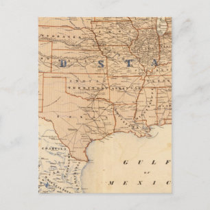 Postal Mapa Topográfico de los Estados Unidos