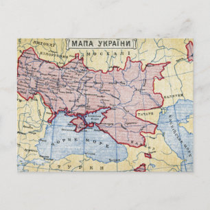 Postal MAPA: UCRANIA, c1906