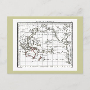 Postal Mapa Vintage 1806 - Australasie et Polynesie