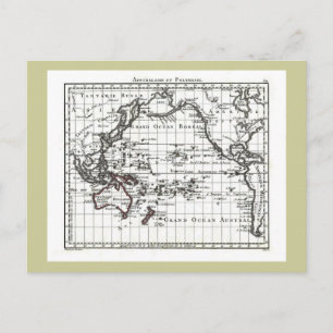 Postal Mapa Vintage 1806 - Australasie et Polynesie